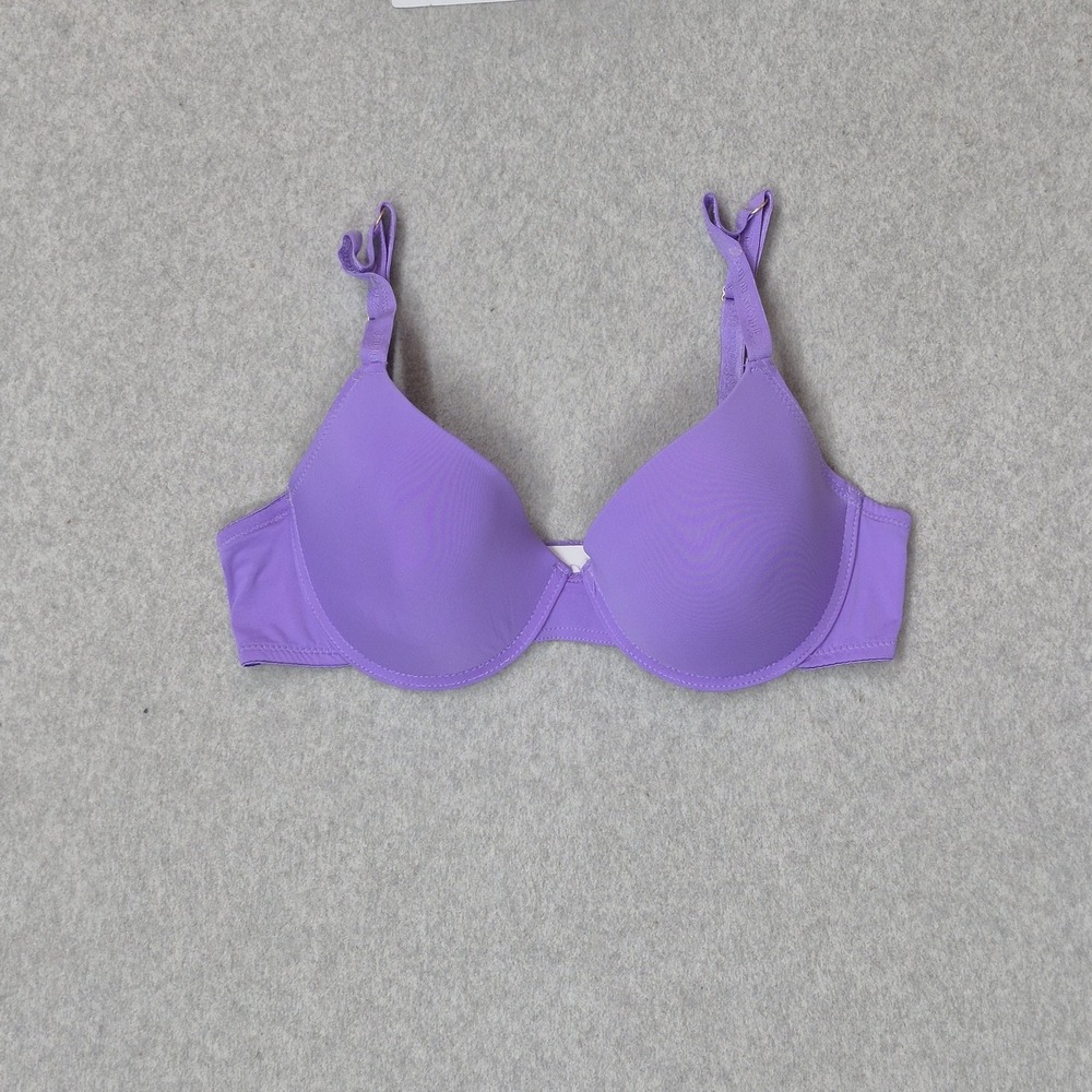 Juicy Couture Women Bra 38C Purple T Shirt Underwired Strap Adjustable